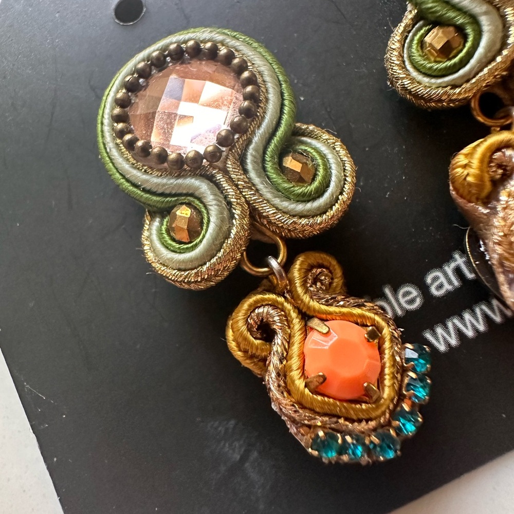 Jackie Brazil pendant earrings. Made in the USA!